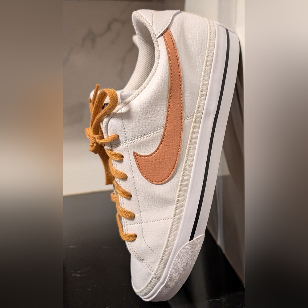 Nike Court Legacy 'White Light Cognac' Sneakers Men's Size 10.5 Like New - Picture 5 of 9
